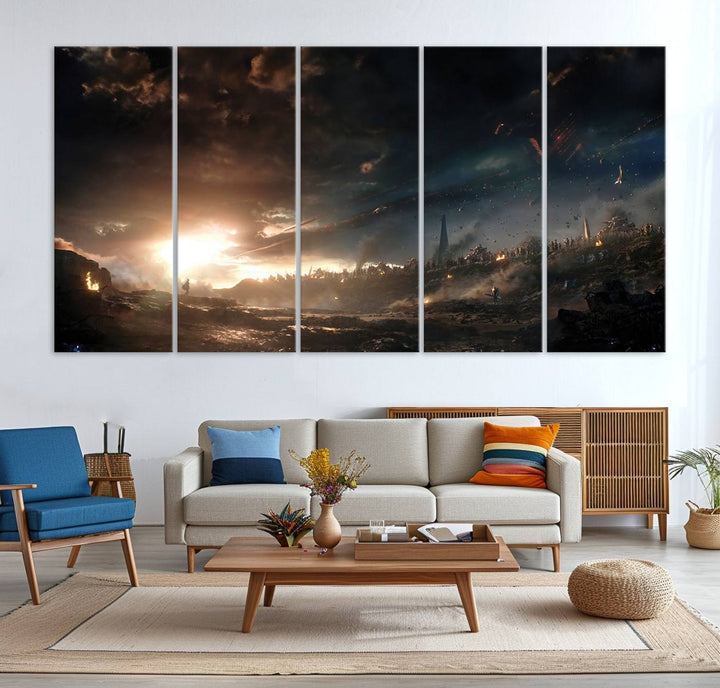 58617-MGV-CV-36X24-Avengers Planet Wall Art Canvas Print