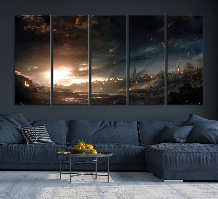 58617-MGV-CV-36X24-Avengers Planet Wall Art Canvas Print