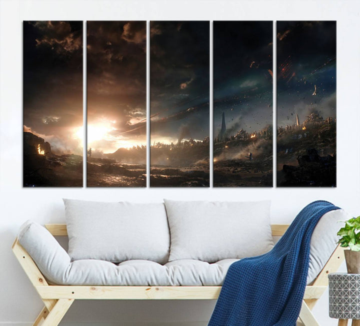 58617-MGV-CV-36X24-Avengers Planet Wall Art Canvas Print