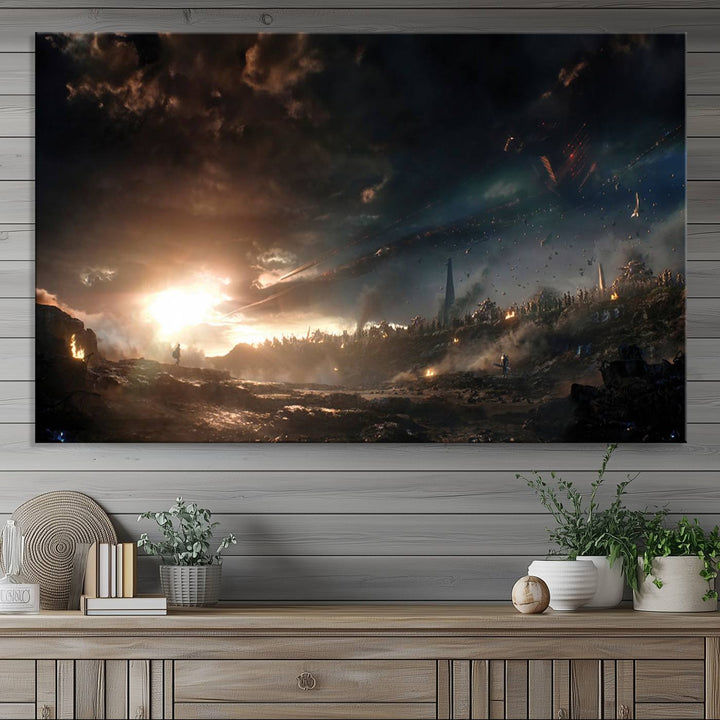 Avengers Planet Wall Art Canvas Print