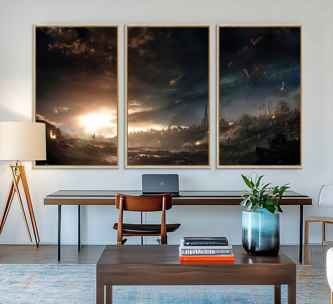 58617-MGV-FC-48X32-3P_Natural-Avengers Planet Wall Art Canvas Print