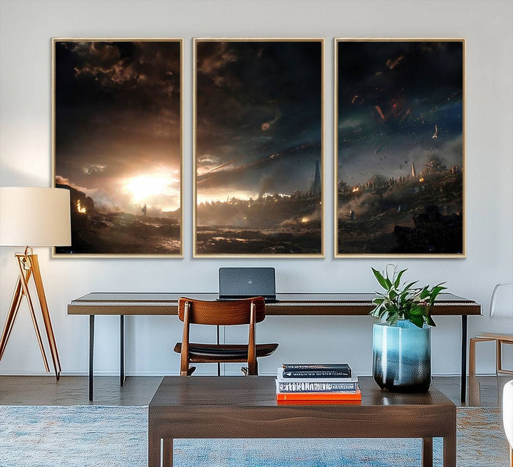 58617-MGV-FC-48X32-3P_Natural-Avengers Planet Wall Art Canvas Print