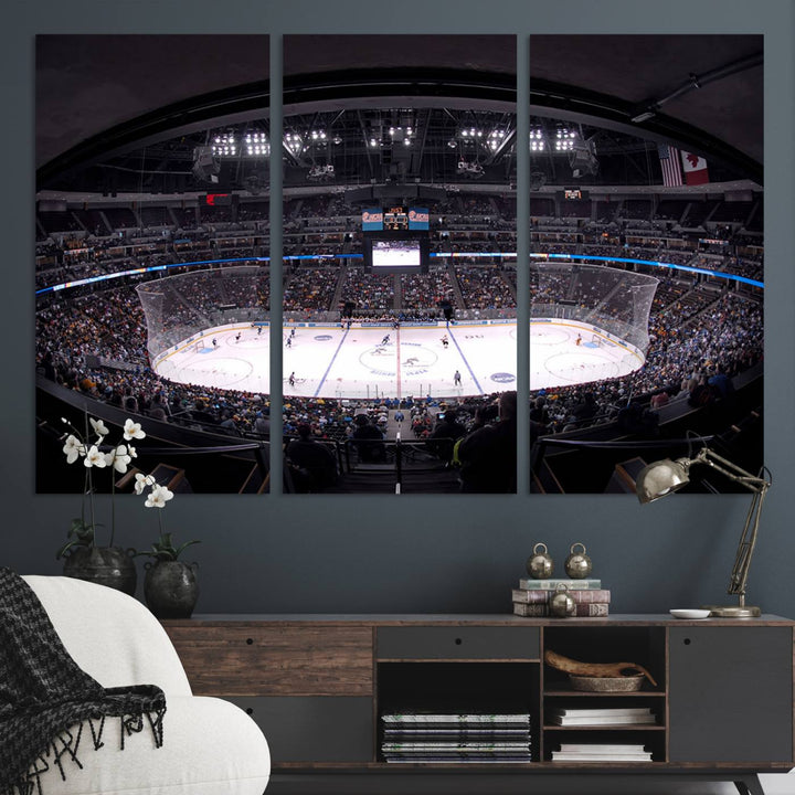 Ball Arena Denver Colorado Avalanche Hockey Team Wall Art Canvas Print - Denver Ice Hockey Stadium Print Canvas