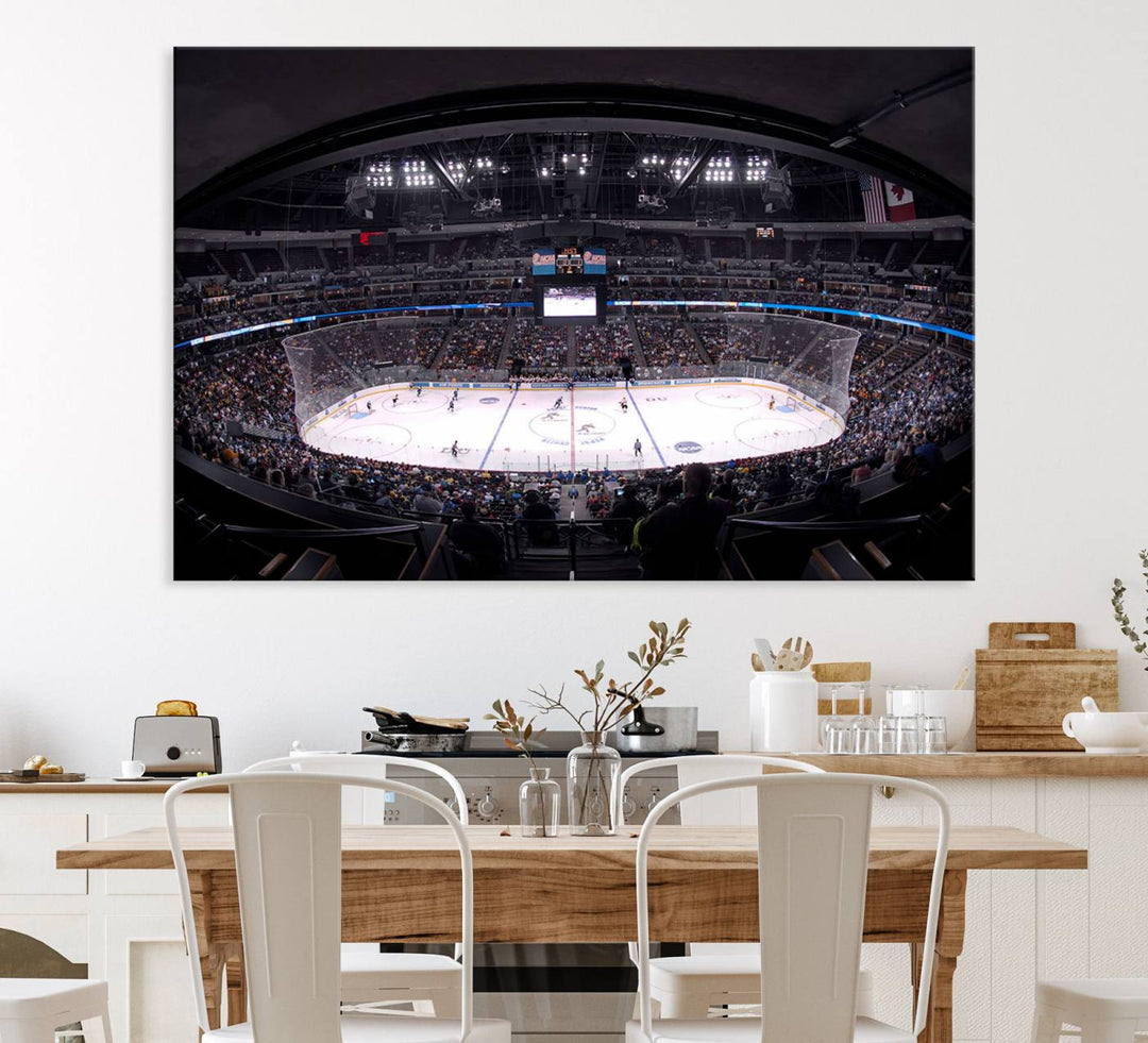 Ball Arena Denver Colorado Avalanche Hockey Team Wall Art Canvas Print - Denver Ice Hockey Stadium Print Canvas