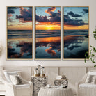 44145-MGV-CV-36X24-Beach Sunset Print - Stunning Ocean Canvas Artwork with Sunset Reflection Design for Elegant Home or Office Wall Decor