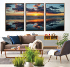 44145-MGV-CV-36X24-Beach Sunset Print - Stunning Ocean Canvas Artwork with Sunset Reflection Design for Elegant Home or Office Wall Decor