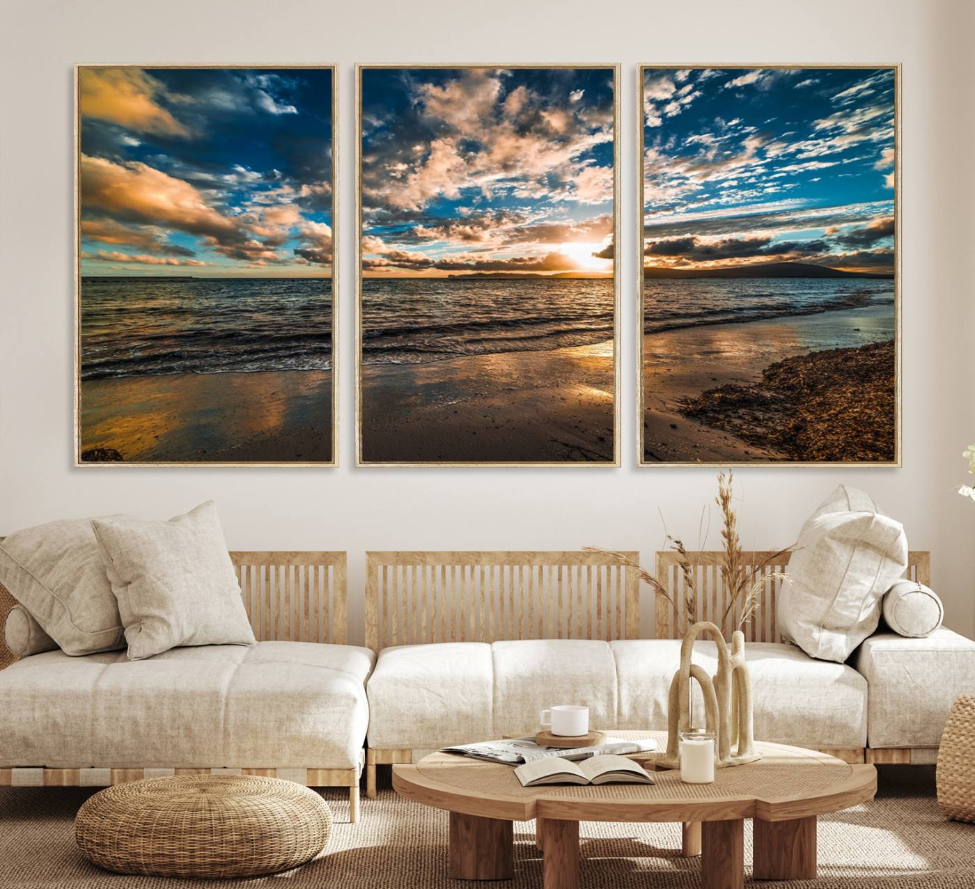 27977-MGV-CV-36X24-Beach Wall Art - Stunning Ocean Sunset Canvas Print with Coastal Design for Elegant and Relaxing Home Decor