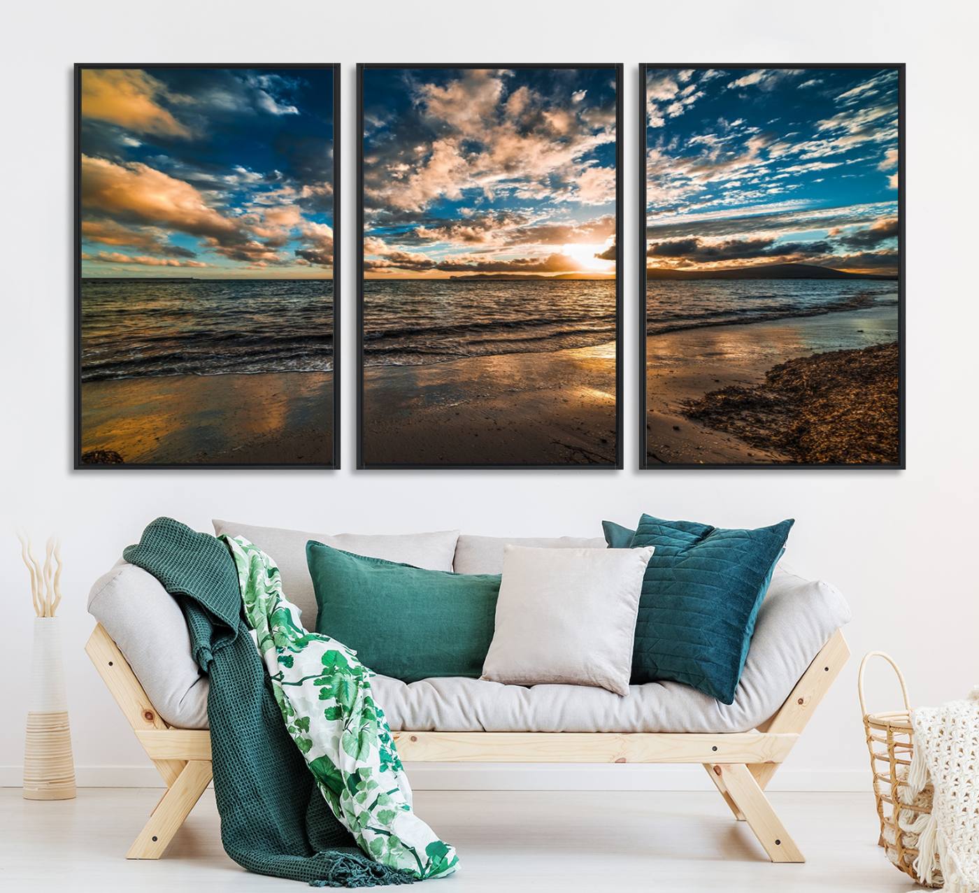 27977-MGV-CV-36X24-Beach Wall Art - Stunning Ocean Sunset Canvas Print with Coastal Design for Elegant and Relaxing Home Decor