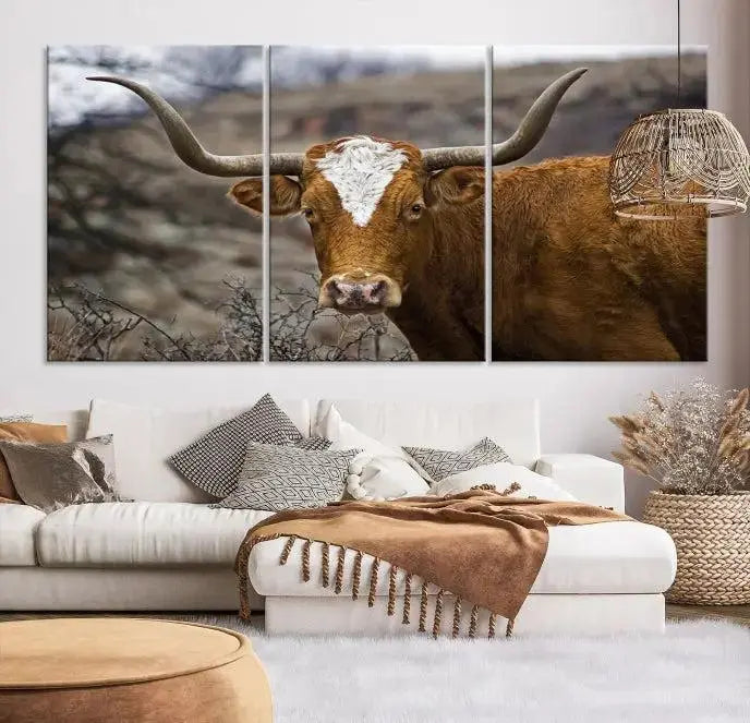 Big Cow Animal Wall Art Canvas Print 