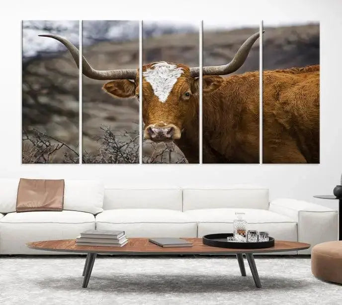 Big Cow Animal Wall Art Canvas Print 