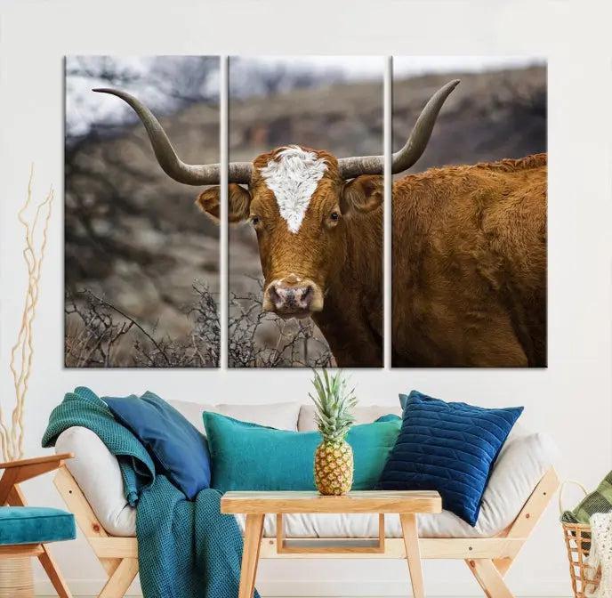 Big Cow Animal Wall Art Canvas Print 