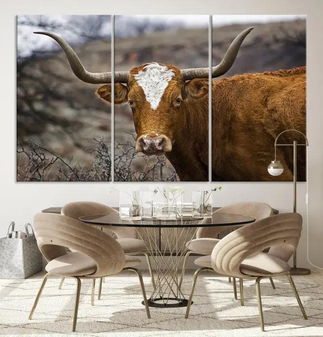 Big Cow Animal Wall Art Canvas Print 