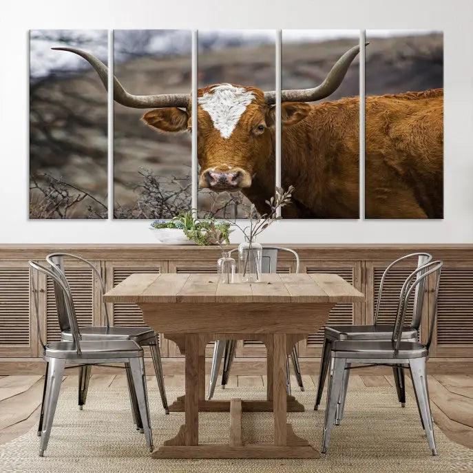 Big Cow Animal Wall Art Canvas Print 