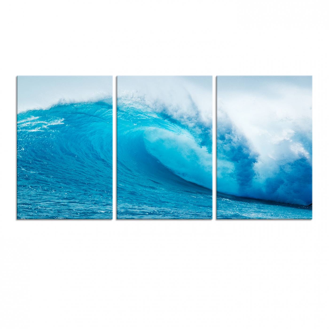 13117-MGV-CV-60X30-3P-Big Ocean Surfing Wave Wall Art Canvas Print
