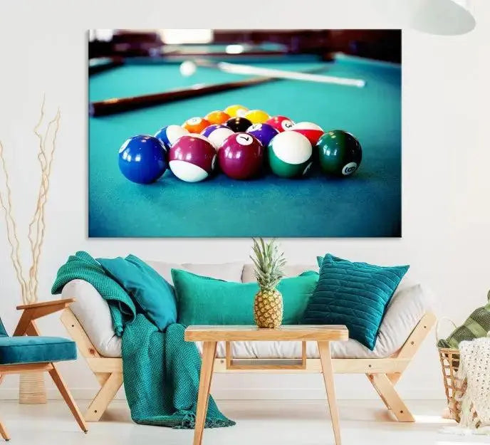 Billiard Balls Wall Art Canvas Print 