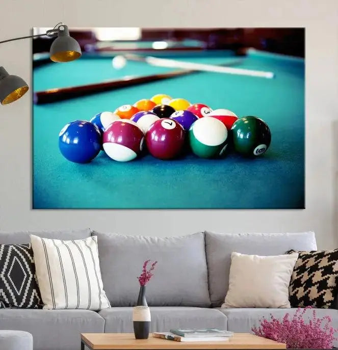 Billiard Balls Wall Art Canvas Print 