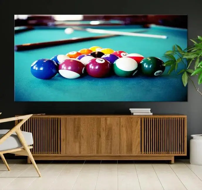 Billiard Balls Wall Art Canvas Print 