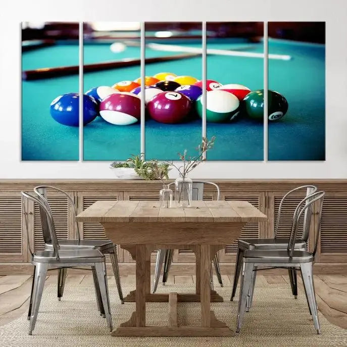 Billiard Balls Wall Art Canvas Print 