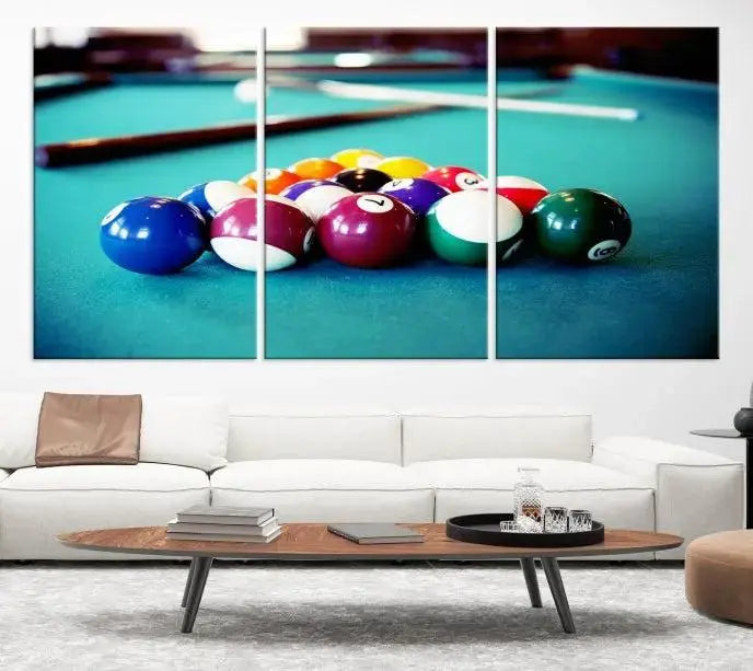 Billiard Balls Wall Art Canvas Print 