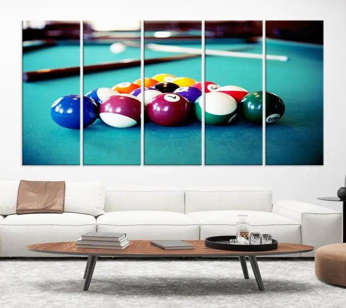 Billiard Balls Wall Art Canvas Print 