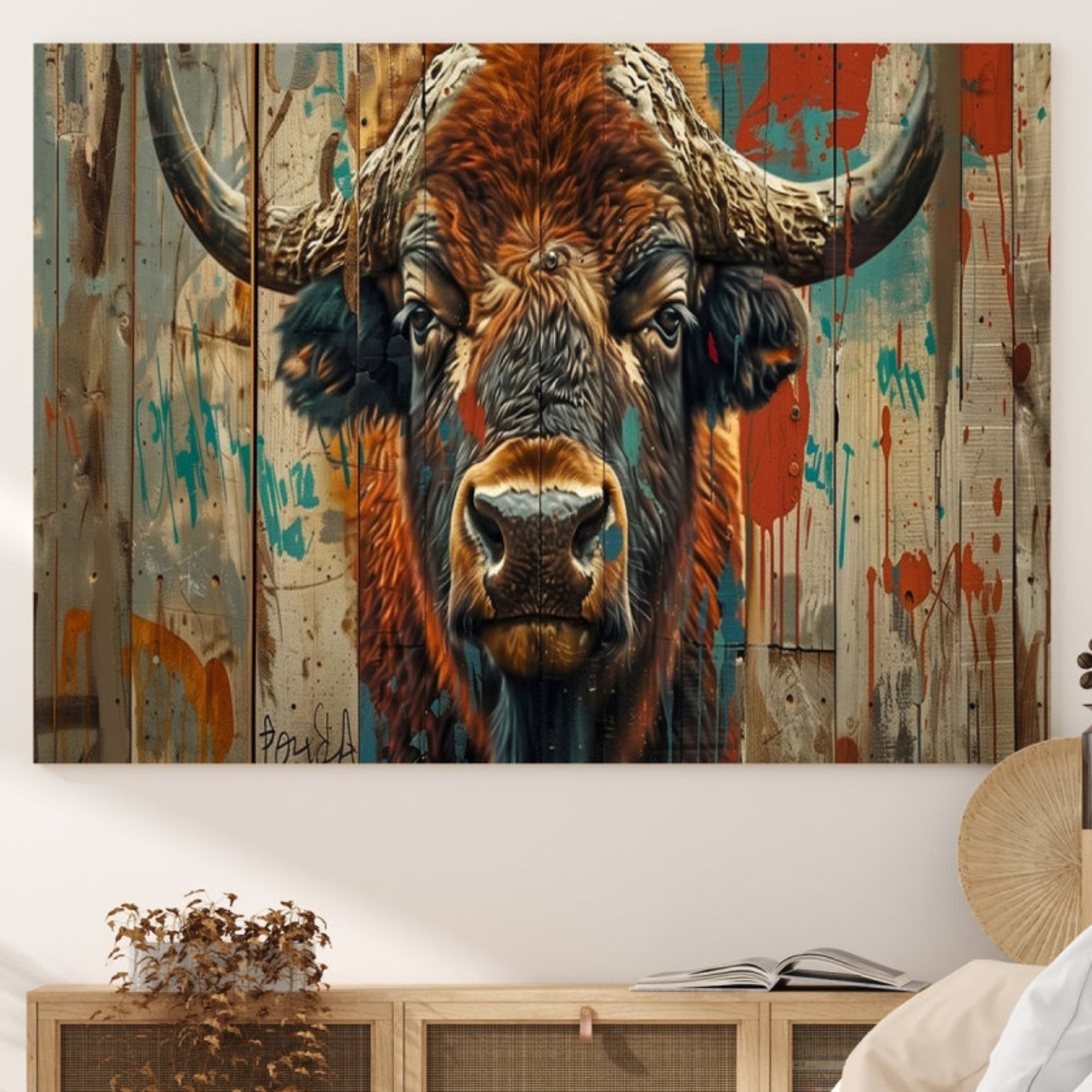 Edit-Images-Bison Canvas Wall Art, American Buffalo Print Canvas