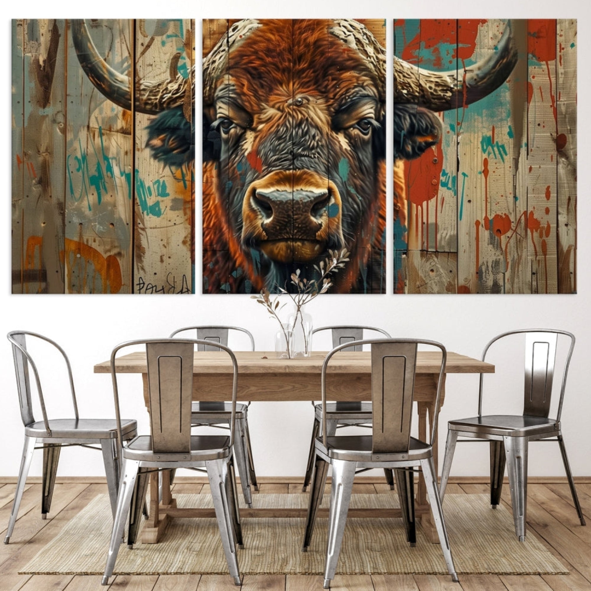 Edit-Images-Bison Canvas Wall Art, American Buffalo Print Canvas
