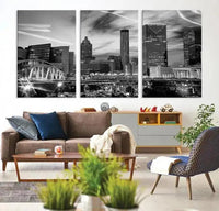 Black and White Atlanta Wall Art Canvas Print