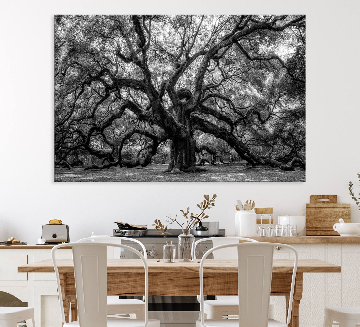 132944706-MGV-CV-40X27-Black and White Old Angel Oak Tree Wall Art Canvas Print