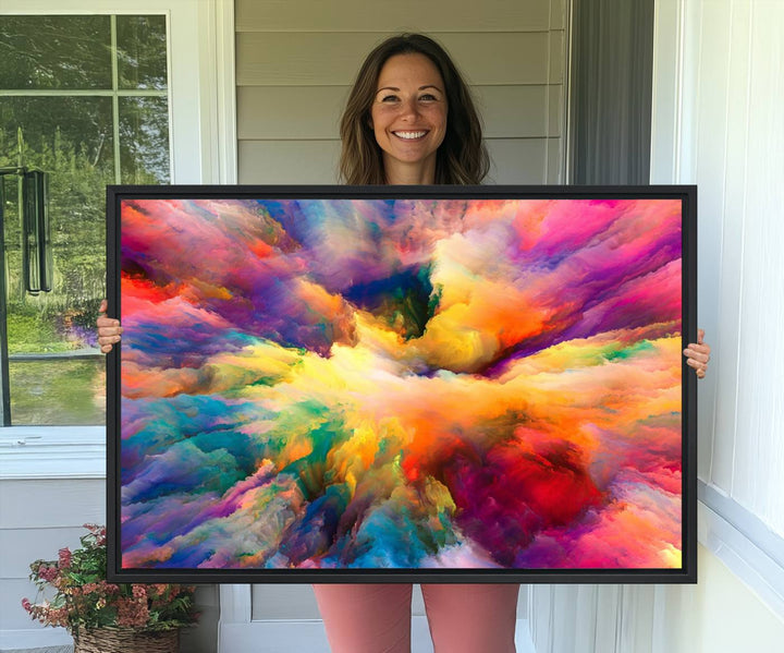 61038-MGV-CV-36X24-Blazing Vibrant Colors Cloud Wall Art Canvas Print