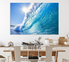 37494-MGV-CV-36X24-Blue Big Wave Surfing Ocean Canvas Wall Art Artwork Print
