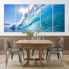 37494-MGV-CV-36X24-Blue Big Wave Surfing Ocean Canvas Wall Art Artwork Print