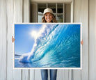37494-MGV-CV-36X24-Blue Big Wave Surfing Ocean Canvas Wall Art Artwork Print