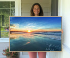 Blue Sky and Beach Wall Art Canvas Print