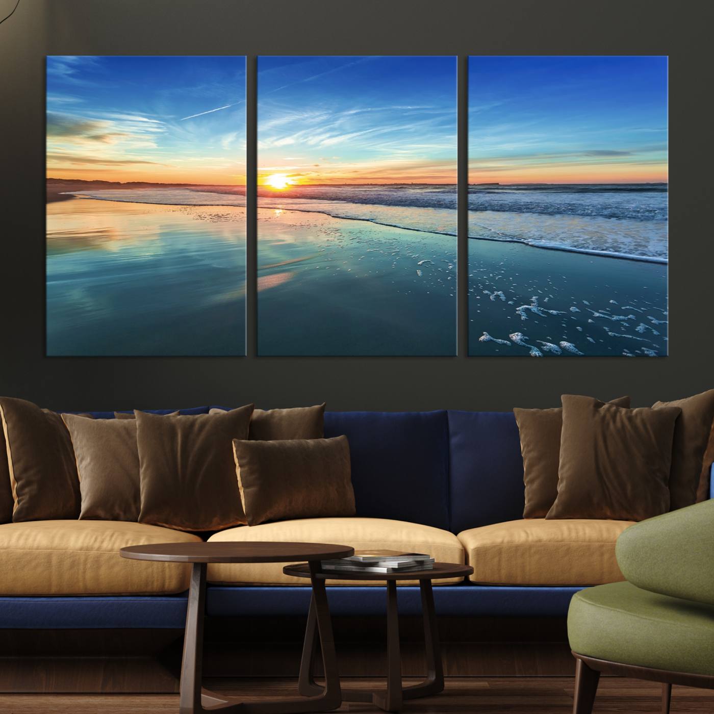 25542-MGV-CV-36X24-Blue Sky and Beach Wall Art Canvas Print