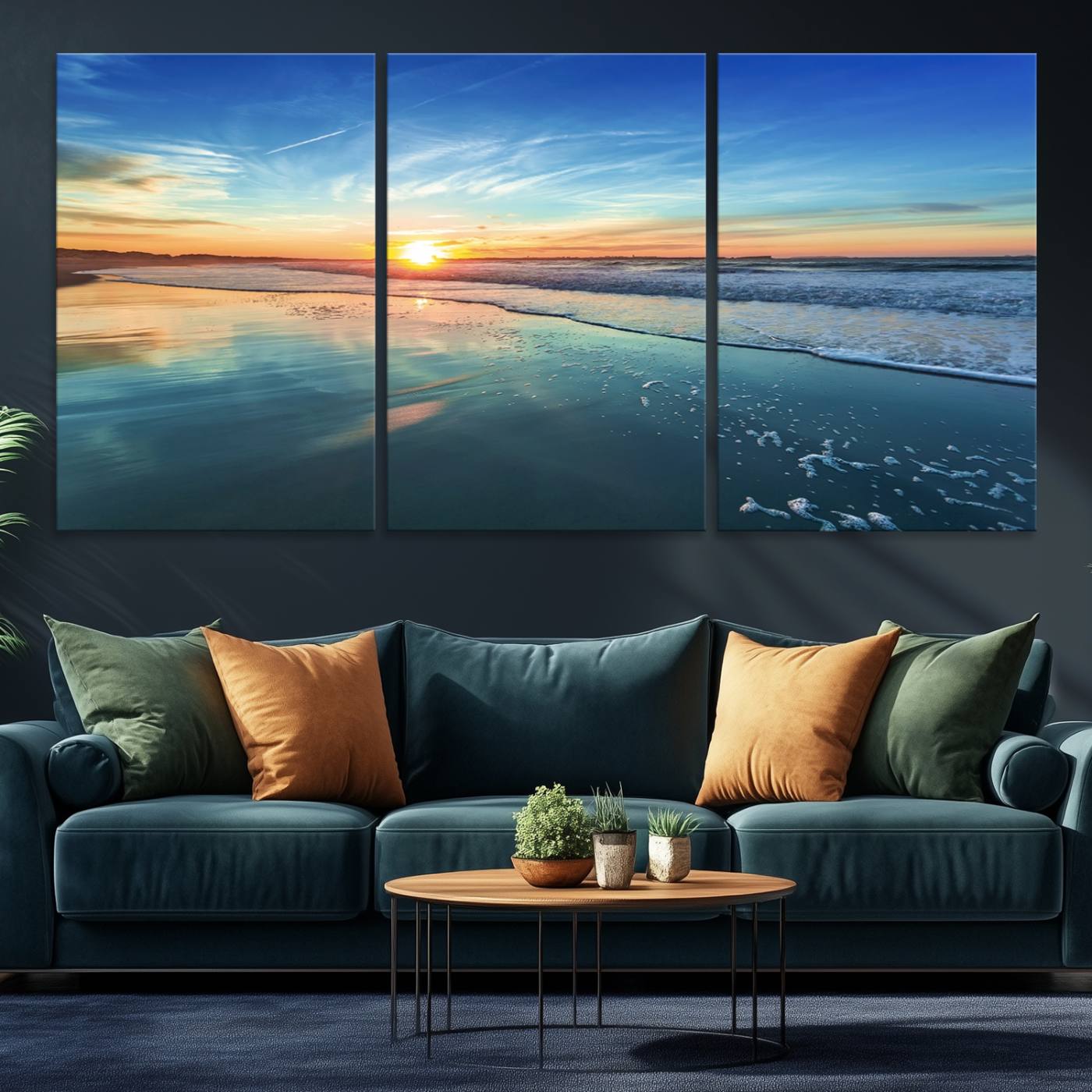 25542-MGV-CV-36X24-Blue Sky and Beach Wall Art Canvas Print