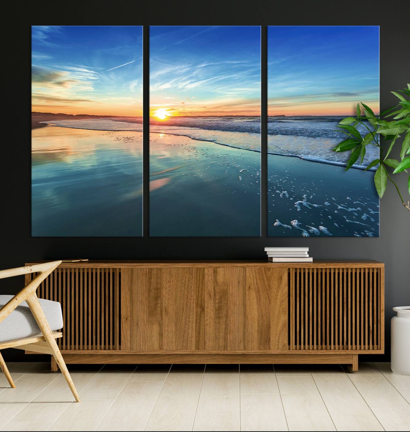 25542-MGV-CV-36X24-Blue Sky and Beach Wall Art Canvas Print