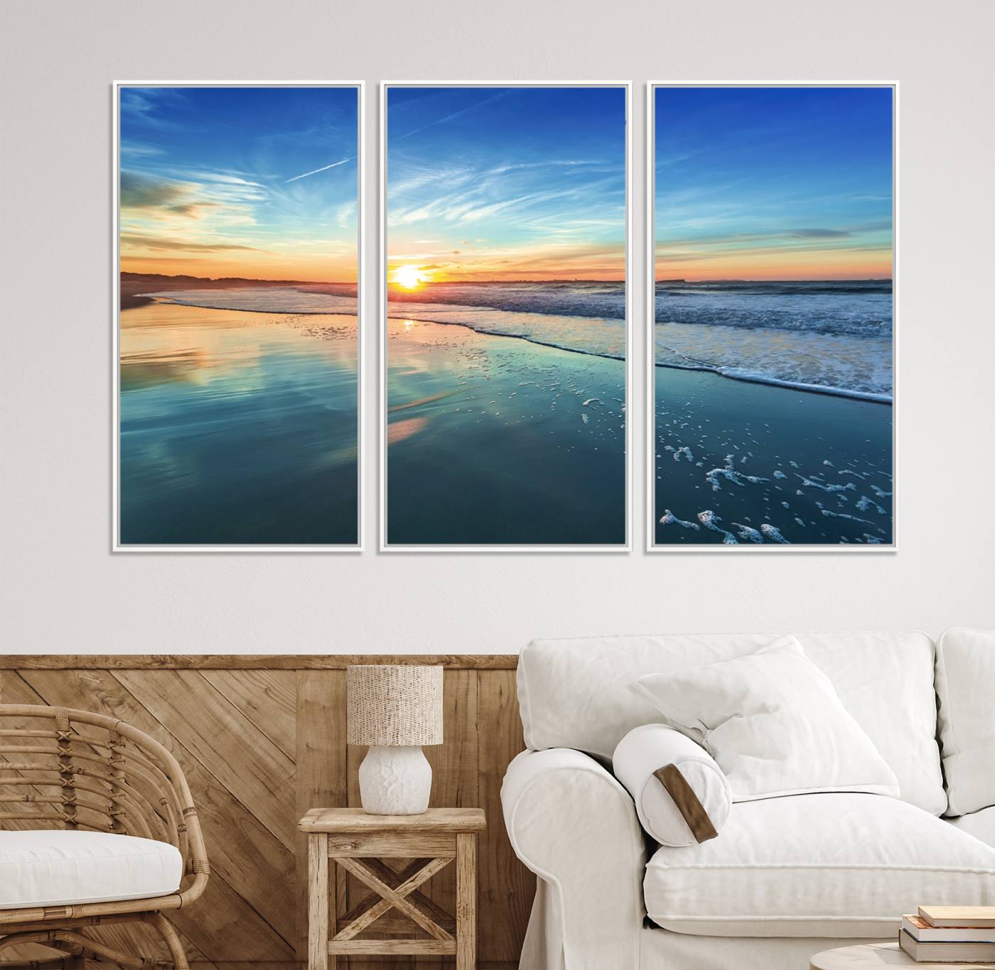25542-MGV-CV-36X24-Blue Sky and Beach Wall Art Canvas Print