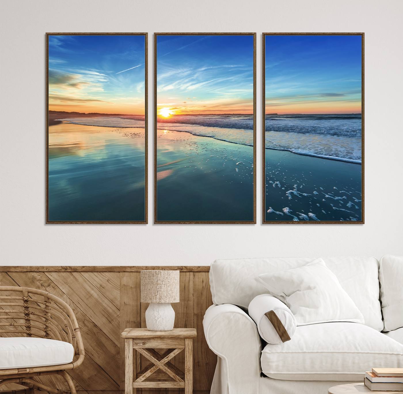 25542-MGV-CV-36X24-Blue Sky and Beach Wall Art Canvas Print