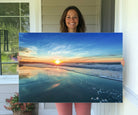 Blue Sky and Beach Wall Art Canvas Print