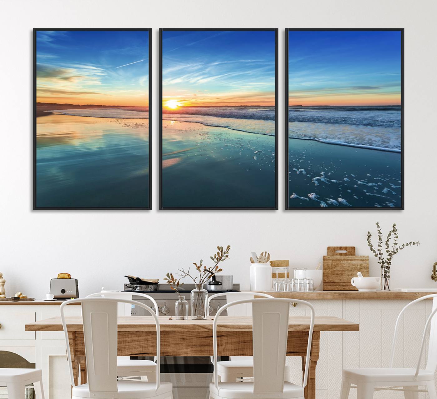 25542-MGV-CV-36X24-Blue Sky and Beach Wall Art Canvas Print
