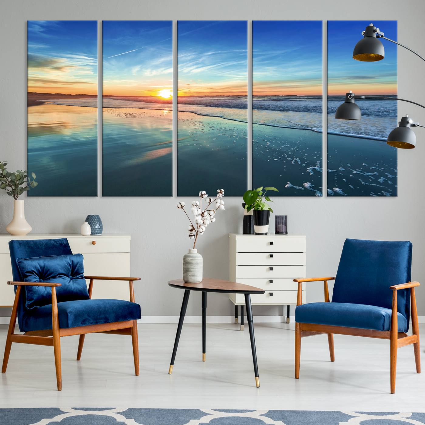 25542-MGV-CV-36X24-Blue Sky and Beach Wall Art Canvas Print