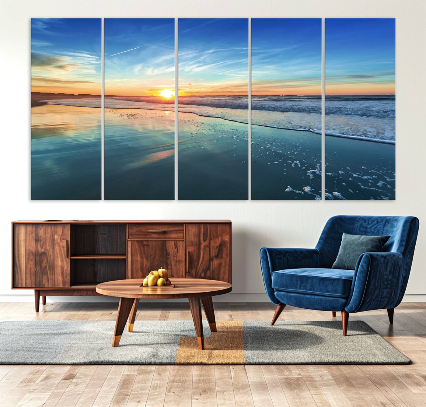 25542-MGV-CV-36X24-Blue Sky and Beach Wall Art Canvas Print