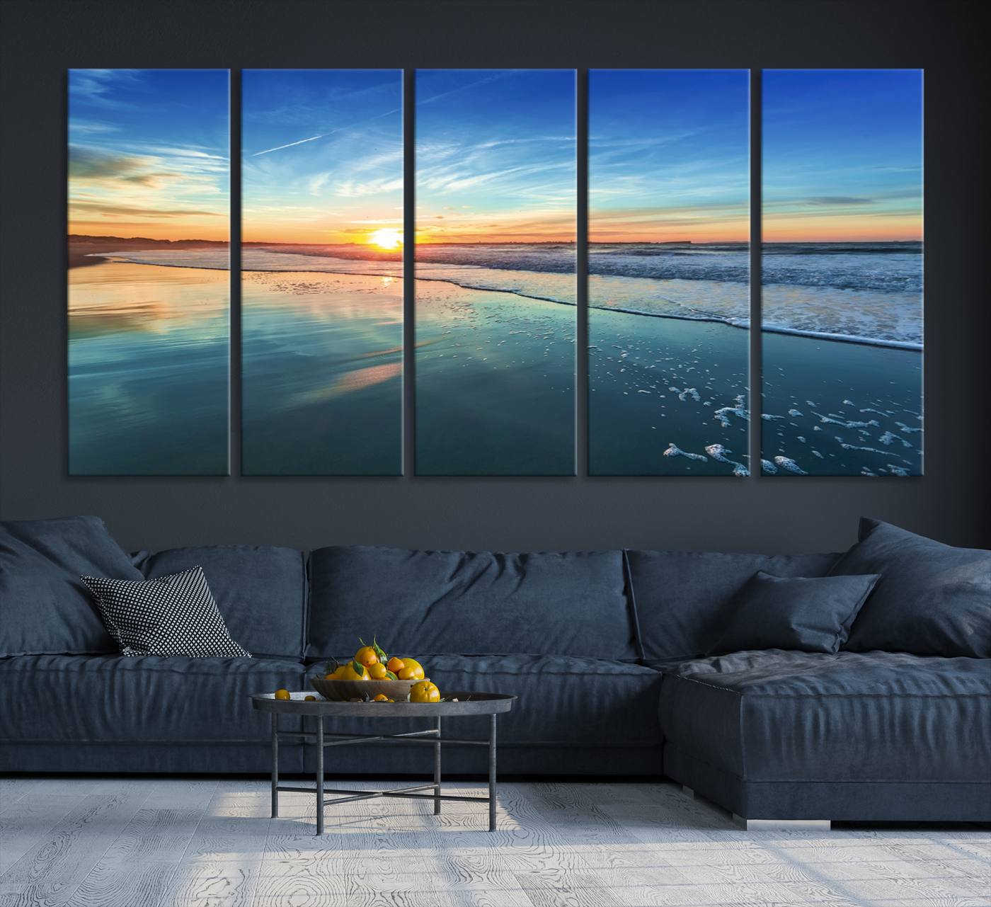 25542-MGV-CV-36X24-Blue Sky and Beach Wall Art Canvas Print