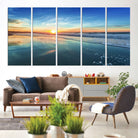 25542-MGV-CV-60X31-5P-Blue Sky and Beach Wall Art Canvas Print
