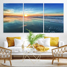 Blue Sky and Beach Wall Art Canvas Print