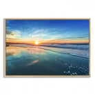 Blue Sky and Beach Wall Art Canvas Print