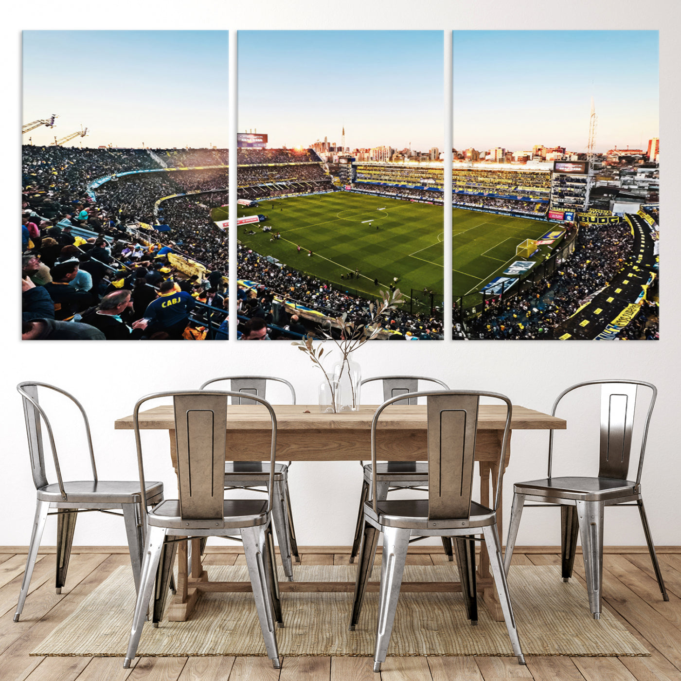50105-MGV-CV-36X24-Boca Juniors Soccer Team Print - Buenos Aires Bombonera Stadium Wall Art Canvas Print