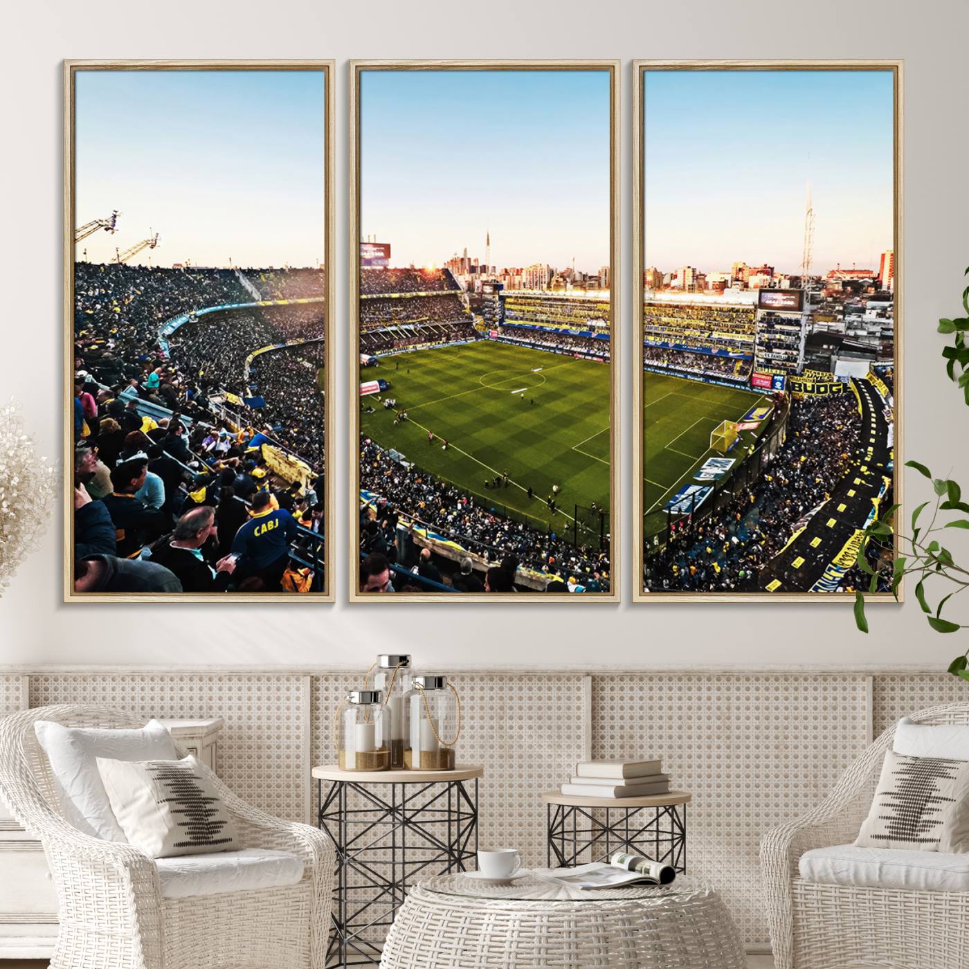 50105-MGV-CV-36X24-Boca Juniors Soccer Team Print - Buenos Aires Bombonera Stadium Wall Art Canvas Print