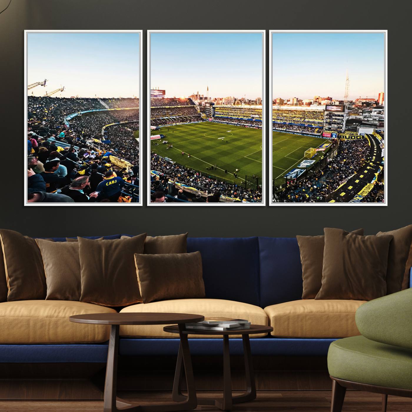 50105-MGV-FC-60X30-3P_White-Boca Juniors Soccer Team Print - Buenos Aires Bombonera Stadium Wall Art Canvas Print