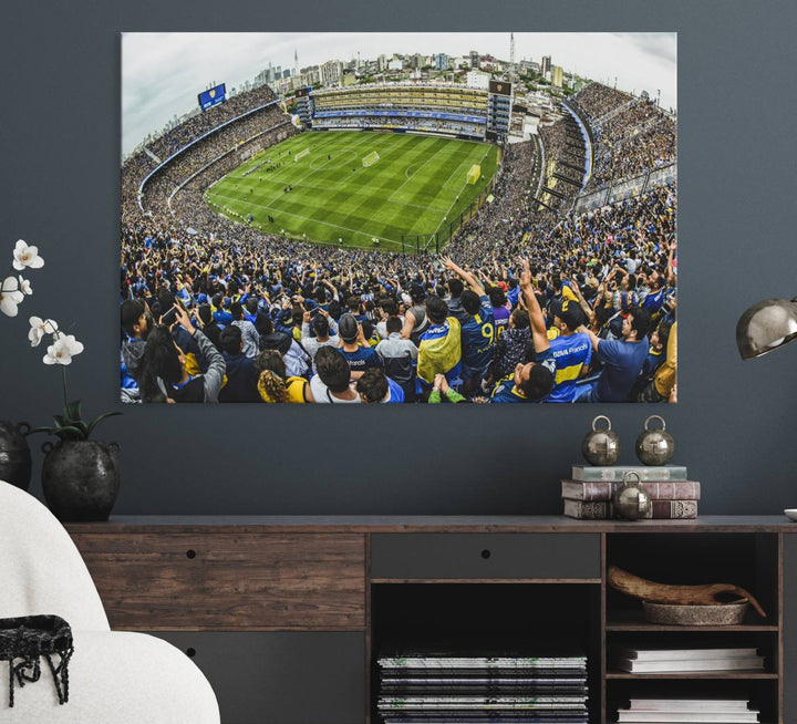 Boca Juniors Soccer Team Print Wall Art - Buenos Aires Bombonera Stadium Canvas Print